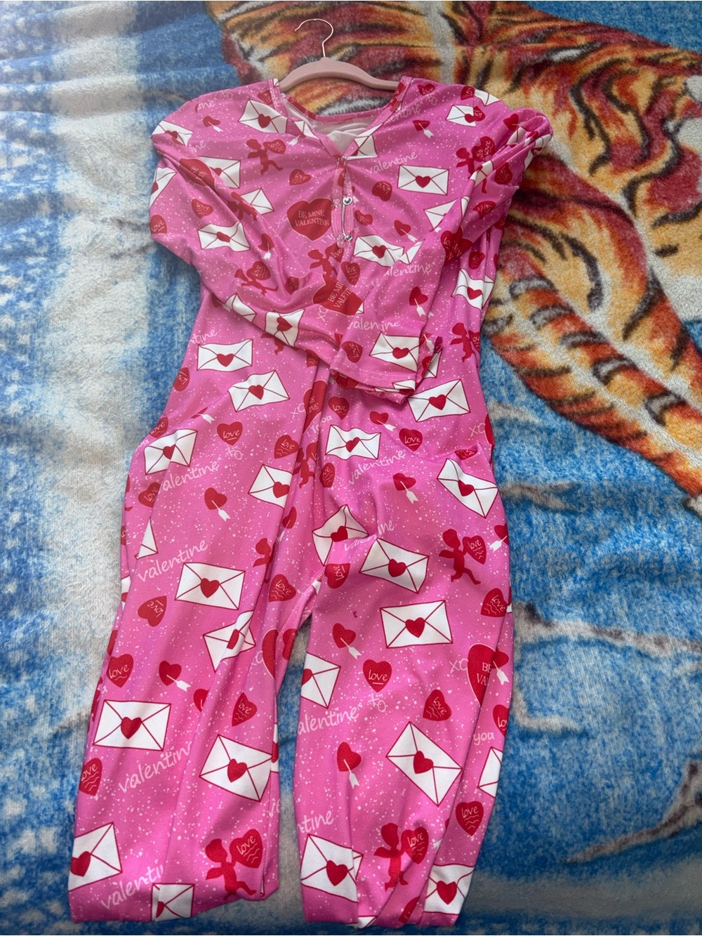 Pink Valentine Onesie Pajamas